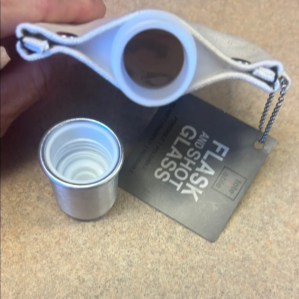Tote+Able Flask and Shot Glass Liquid Courage 4oz Flask